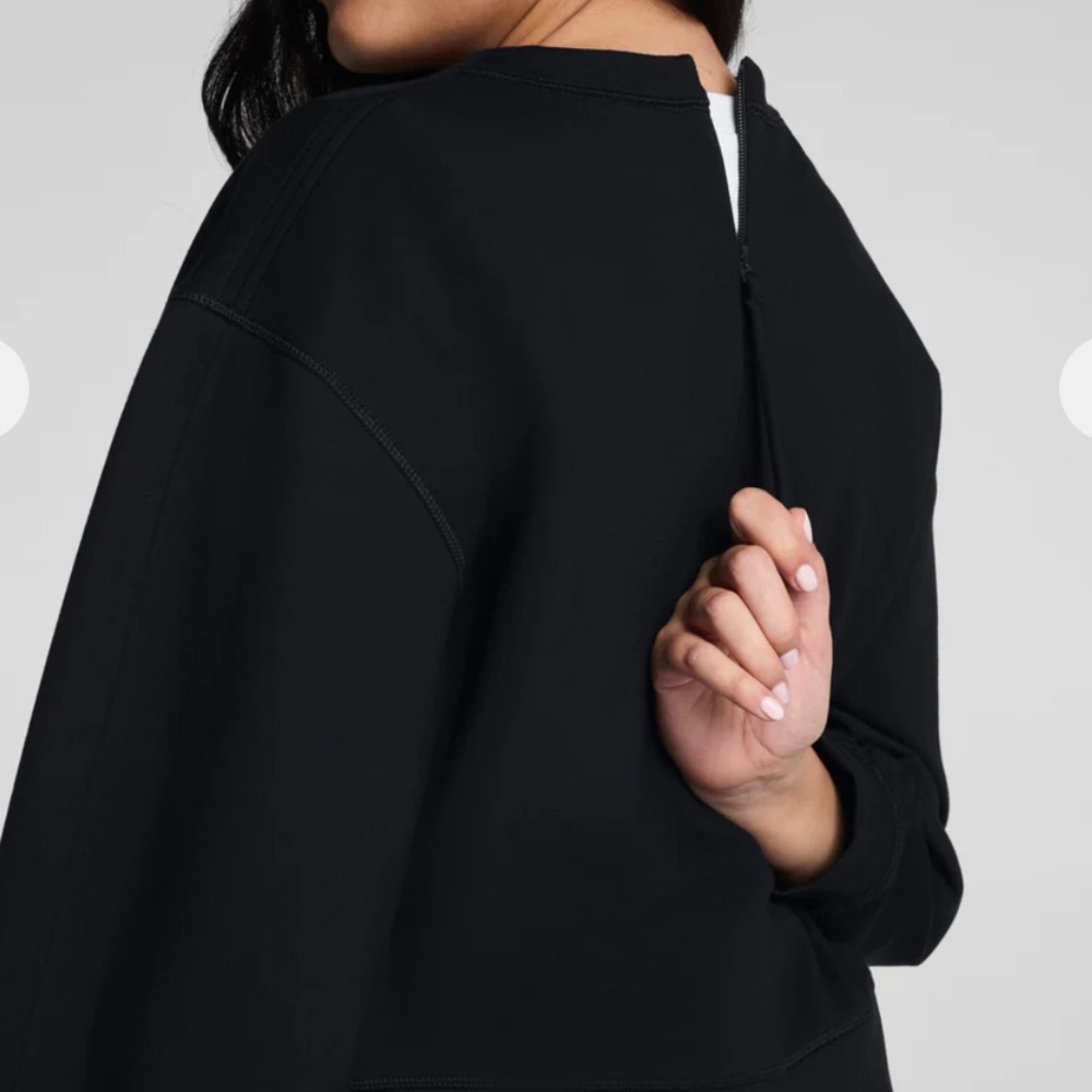 SPANX Ponte Crewneck Long Sleeve Top Black NWT Size Medium - Picture 2 of 7
